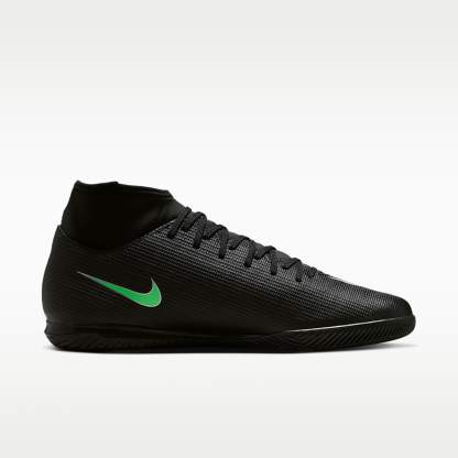 Nike Mercurial Superfly 11 Club High-Top-Fußballschuh für Hallen- und Hartplätze – Schwarz/Schwarz/Illusion Green