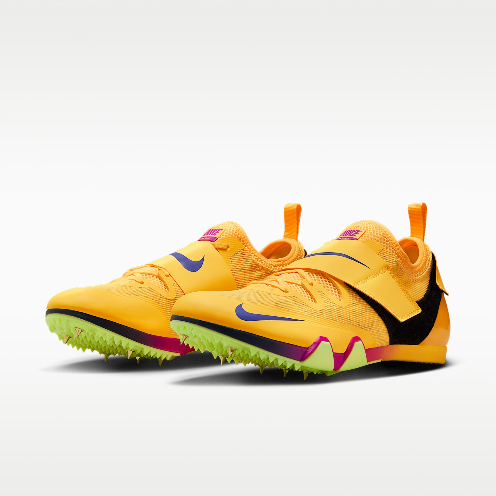Nike Pole Vault Elite Sprung-Spike für Leichtathletik – Citron Pulse/Volt Ice/Vivid Purple/Indigo Burst
