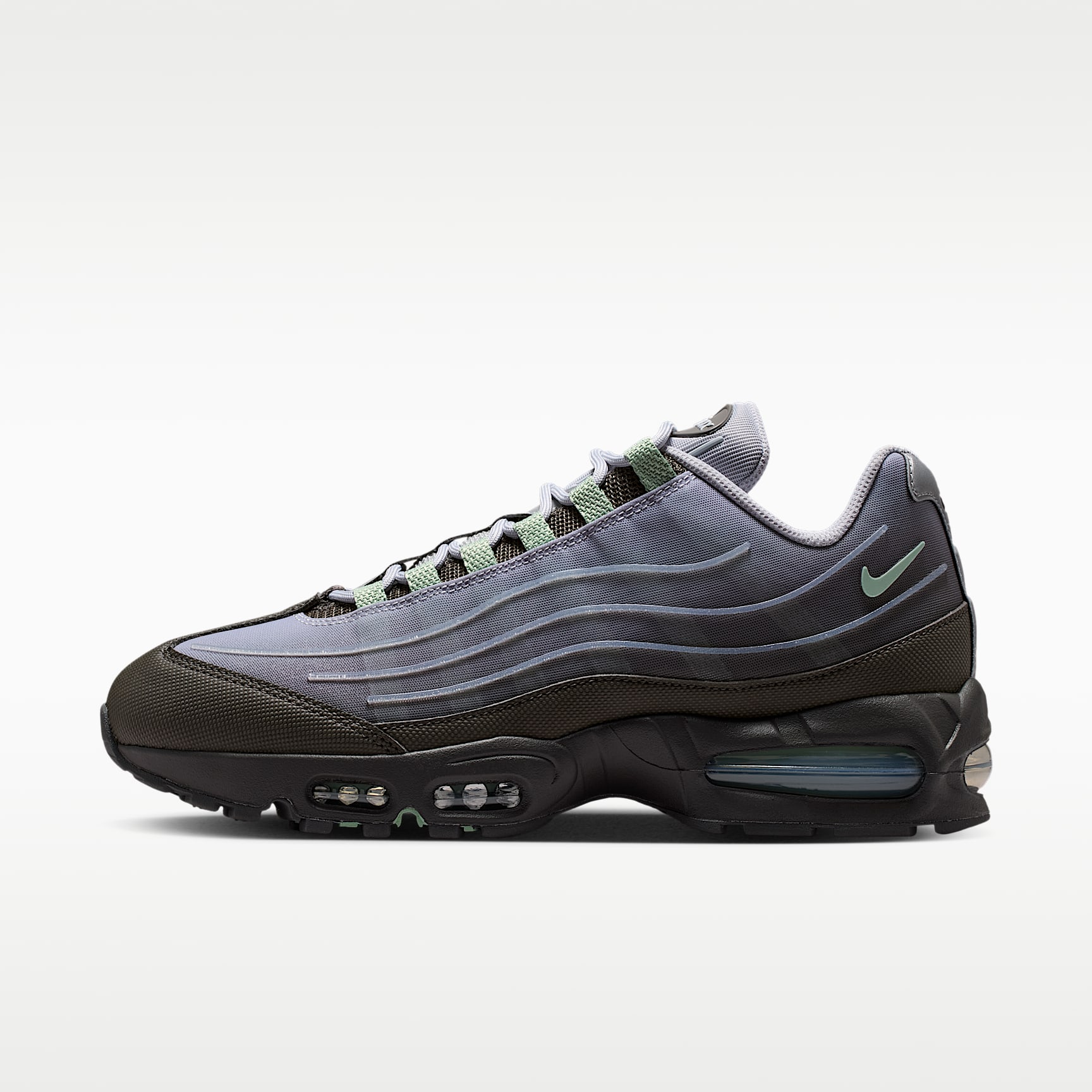 Nike Air Max 95 Big Bubble Tech Schuh (Herren) – Medium Ash/Wolf Grey/Metallic Silver/Steam