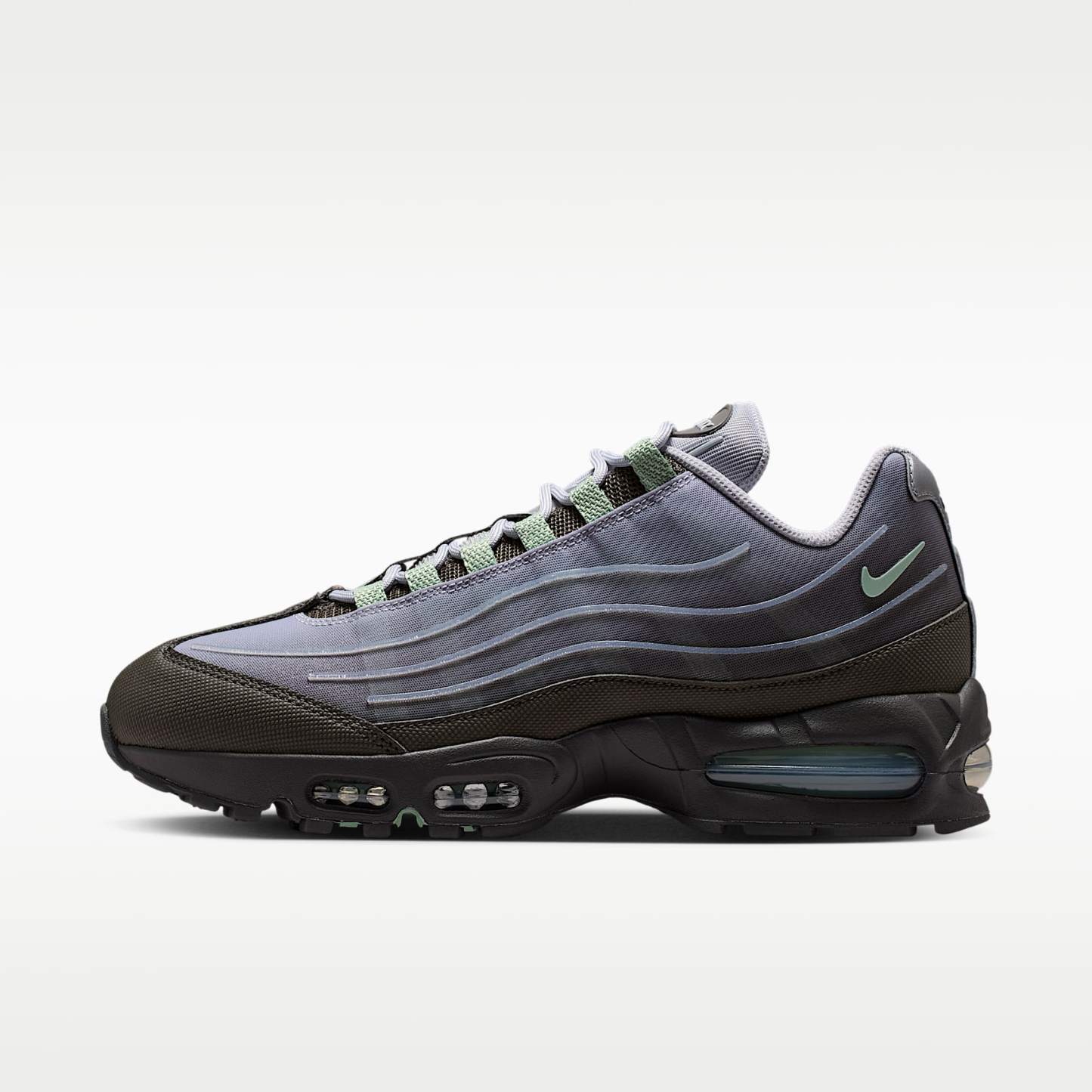 Nike Air Max 95 Big Bubble Tech Schuh (Herren) – Medium Ash/Wolf Grey/Metallic Silver/Steam