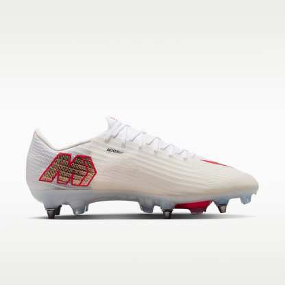 Nike Mercurial Superfly 11 Elite Low-Top-Fußballschuh für weichen Rasen – Weiß/Bright Crimson/Blur