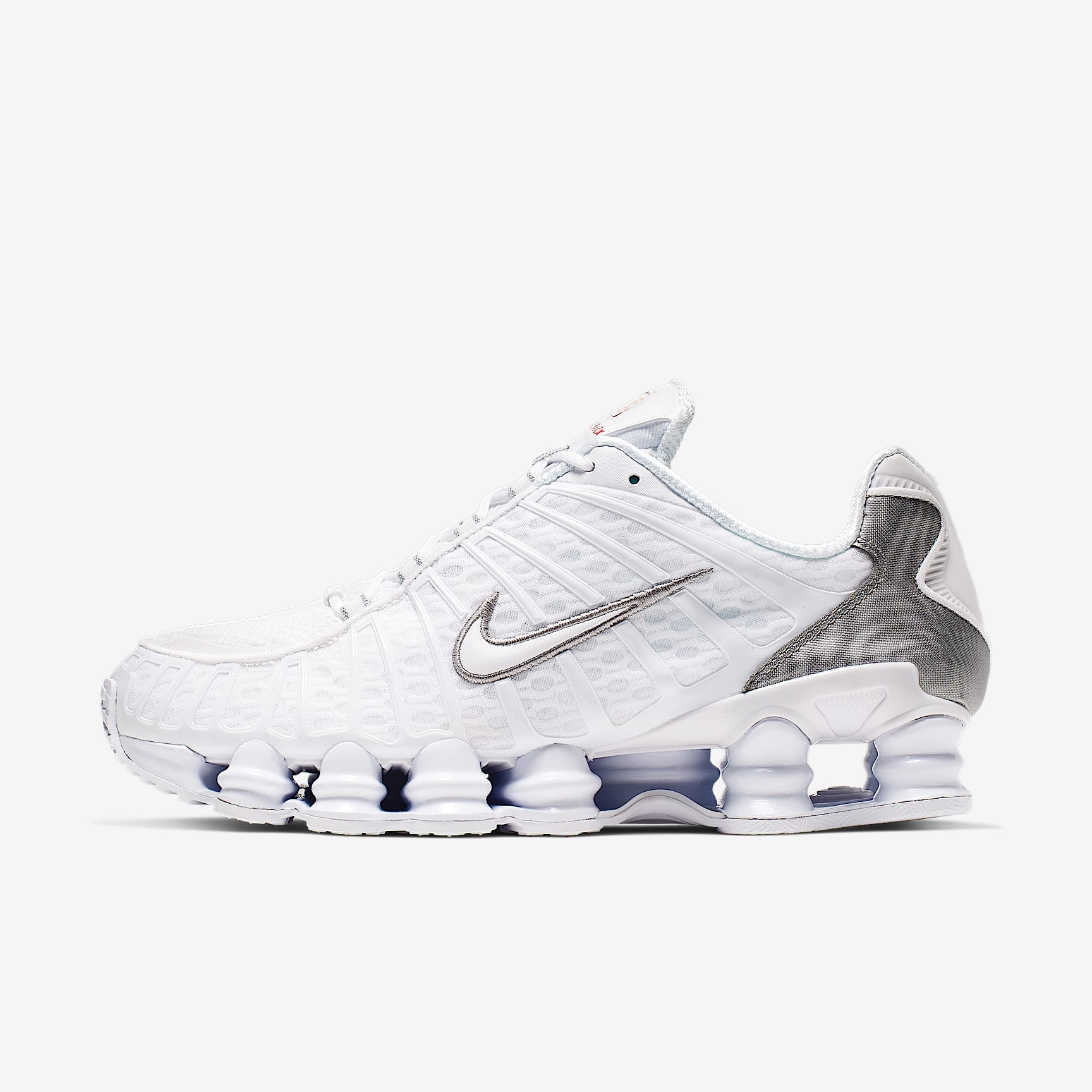 Nike Shox TL Herrenschuh – Weiß/Metallic Silver/Max Orange/Weiß