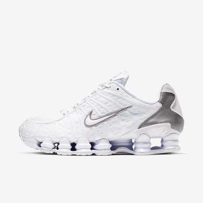 Nike Shox TL Herrenschuh – Weiß/Metallic Silver/Max Orange/Weiß