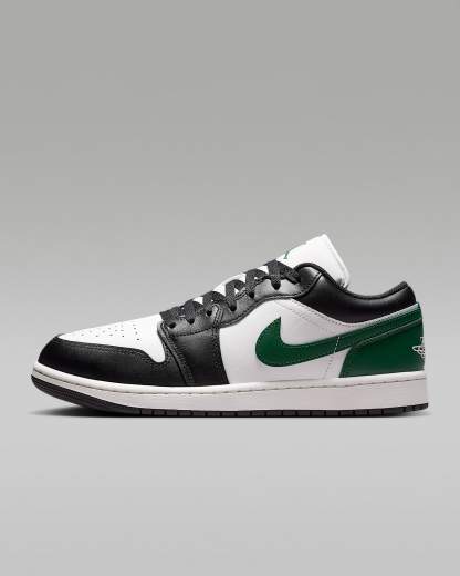 Air Jordan 1 Low Herrenschuh – Schwarz/Gorge Green/Summit White