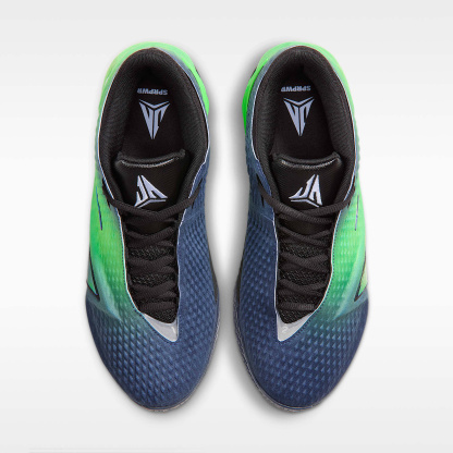 JA 4 "Nightmare" Basketballschuhe – Obsidian/Schwarz/Voltage Green/Multi-Color