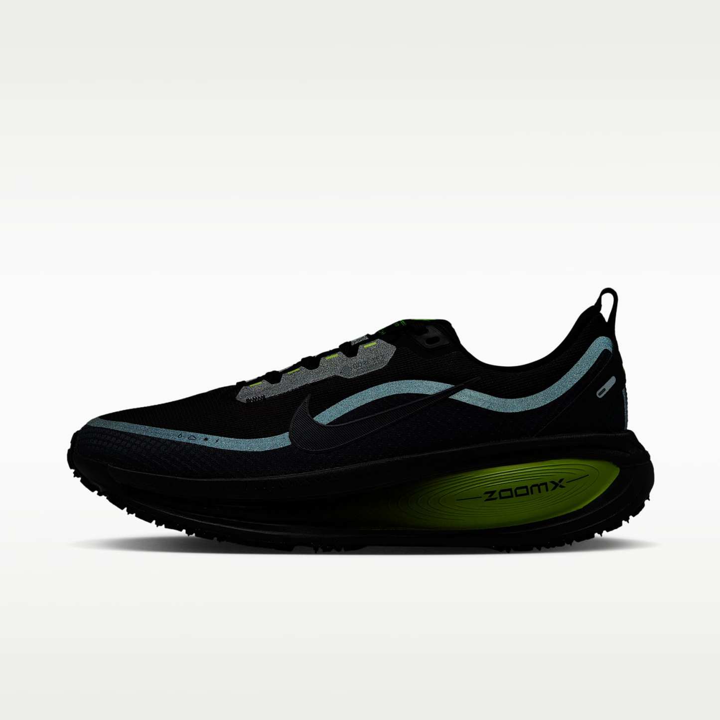 Nike Vomero 18 GORE-TEX wasserdichter Straßenlaufschuh mit reflektierenden Akzenten (Herren) – Anthracite/Lemon Venom/Schwarz