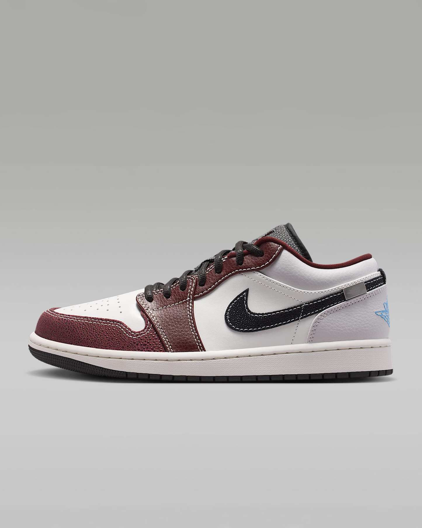 Air Jordan 1 Low Herrenschuh – Summit White/Summit White/Mystic Dates/Schwarz