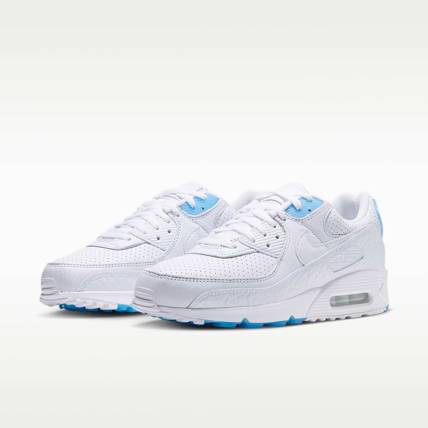 Nike Air Max 90 Schuh (Herren) – Weiß/Aurora Blue/Weiß