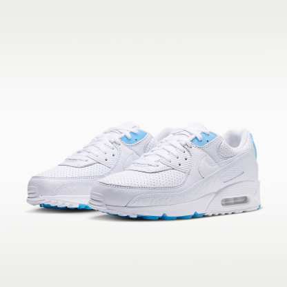 Nike Air Max 90 Schuh (Herren) – Weiß/Aurora Blue/Weiß
