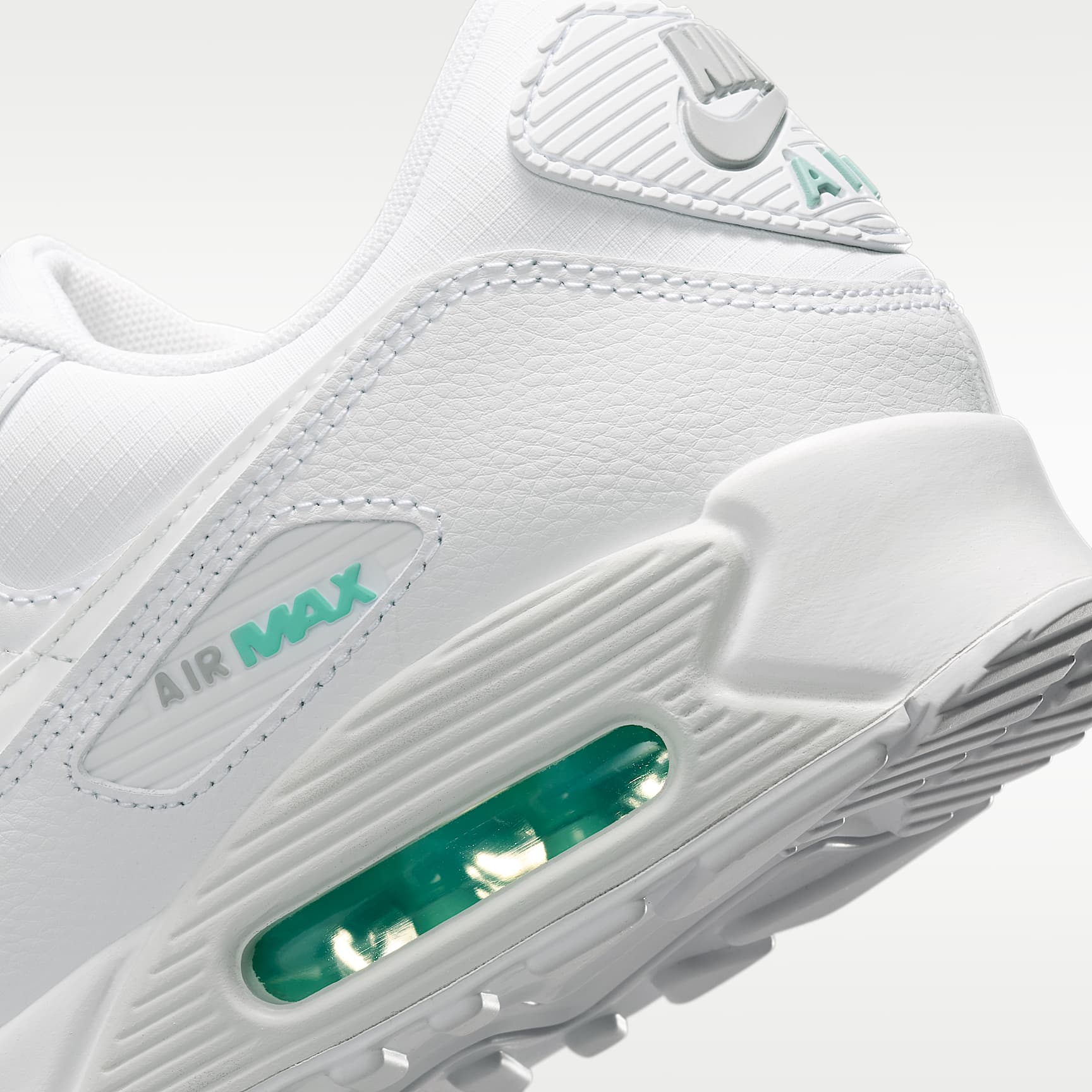 Nike Air Max 90 Schuh (Herren) – Weiß/Hyper Turquoise/Photon Dust