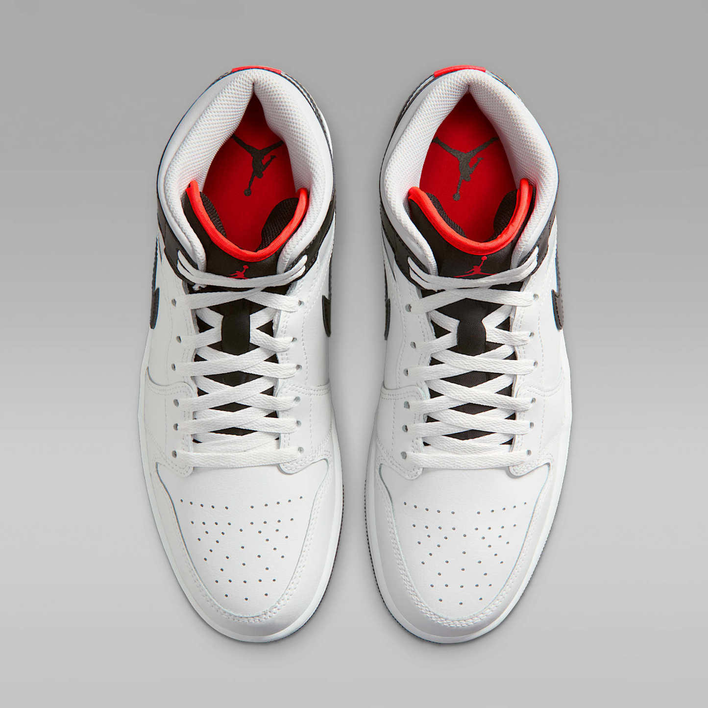 Air Jordan 1 Mid Herrenschuh – Summit White/Neutral Grey/Infrared 23/Schwarz