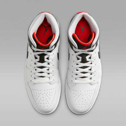 Air Jordan 1 Mid Herrenschuh – Summit White/Neutral Grey/Infrared 23/Schwarz