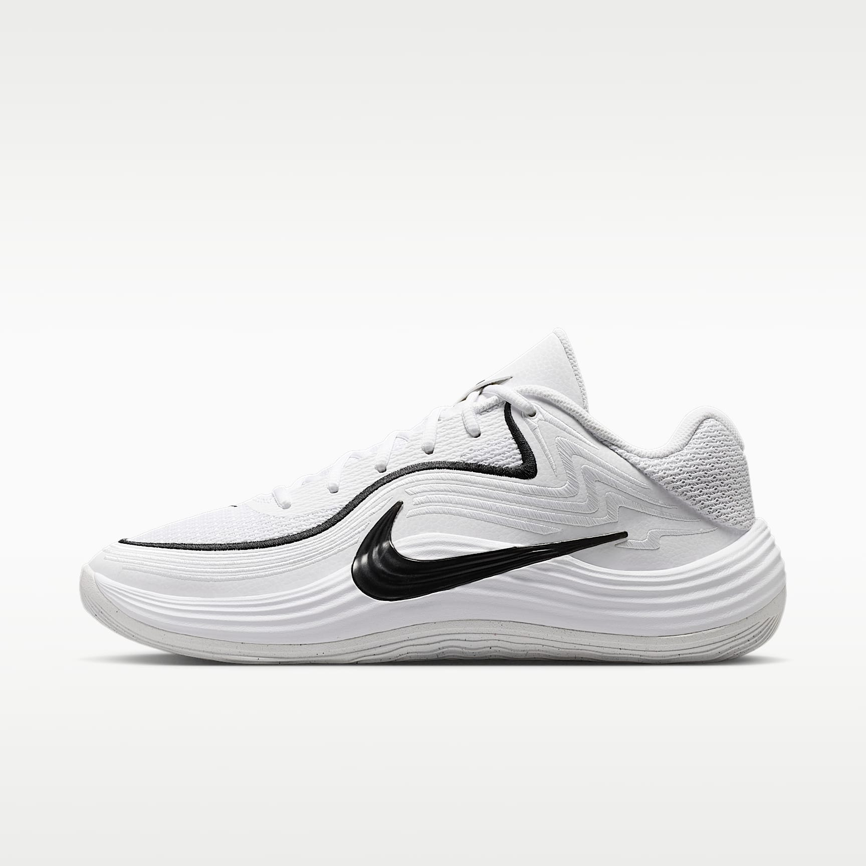 Nike Precision 8 Low Basketballschuh (Herren) – Weiß/Schwarz/Schwarz
