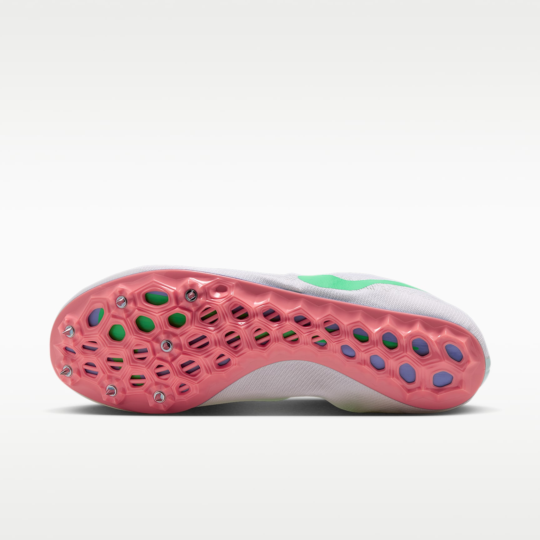 Nike Zoom Ja Fly 4 Laufspikes für Sprints – Summit White/Aluminum/Atomic Pink/Electro Green