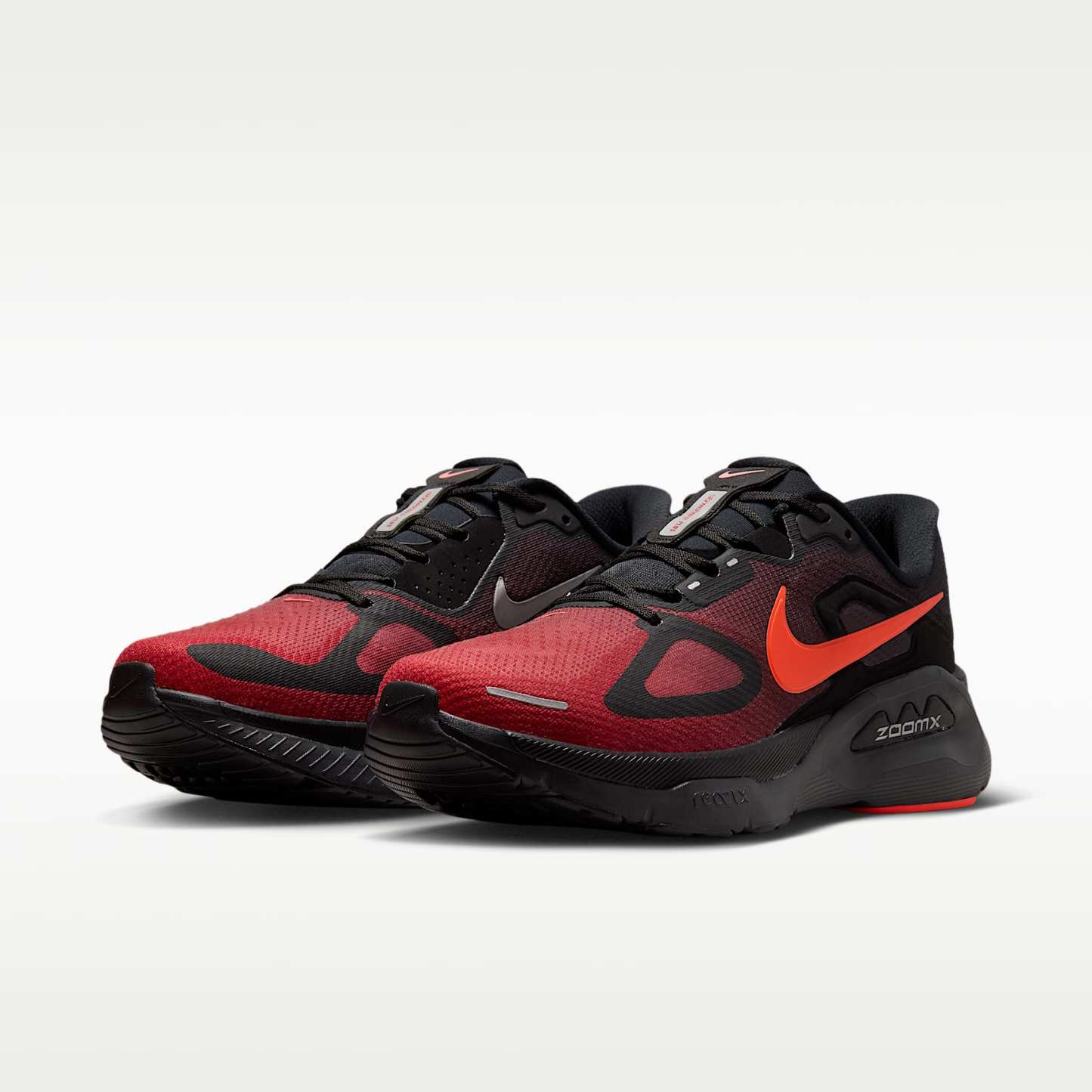 Nike Structure Plus Straßenlaufschuh (Herren) – Schwarz/University Red/Dark Smoke Grey/Bright Crimson
