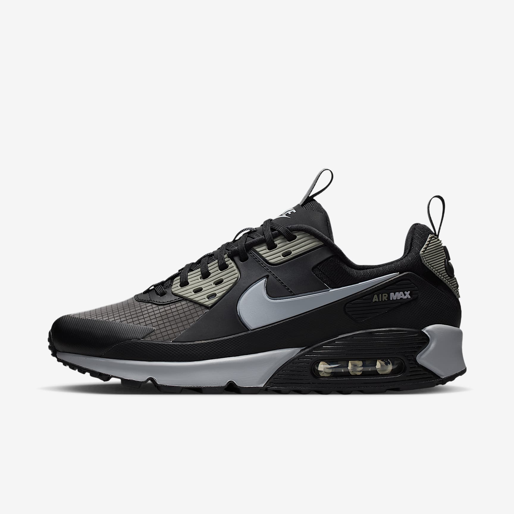 Nike Air Max 90 Drift Schuh (Herren) – Schwarz/Dark Stucco/Reflect Silver/Wolf Grey