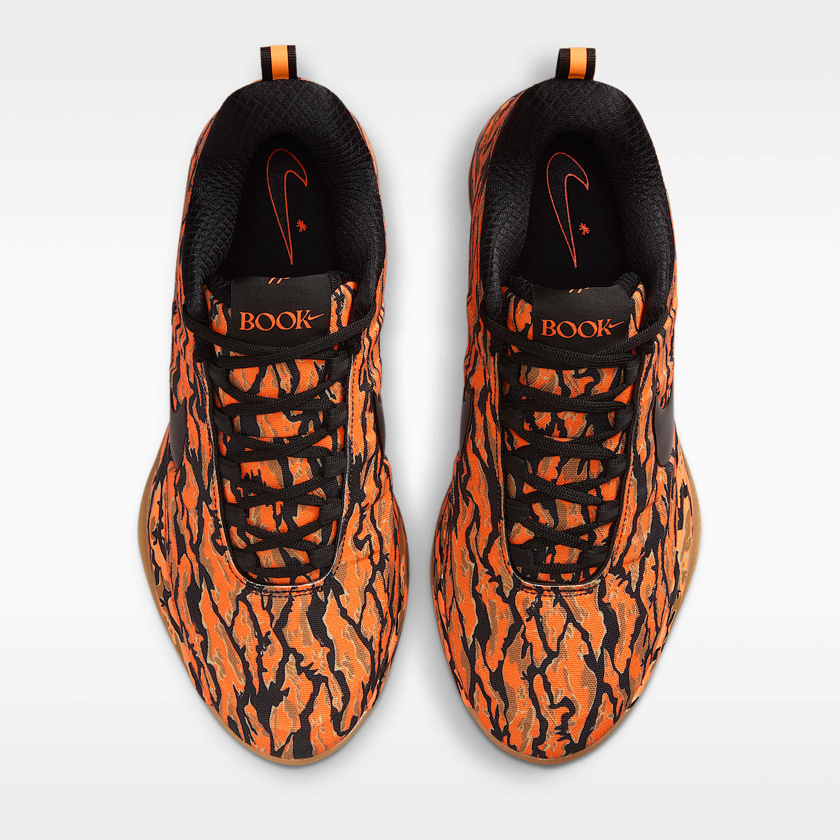 Book 2 "Tiger Camo" Basketballschuh – Schwarz/Total Orange/Flax/Schwarz