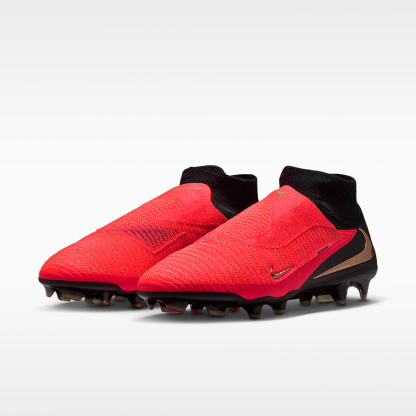 Nike Phantom 6 High Elite Fußballschuh für normalen Rasen – Bright Crimson/Bright Crimson/Schwarz