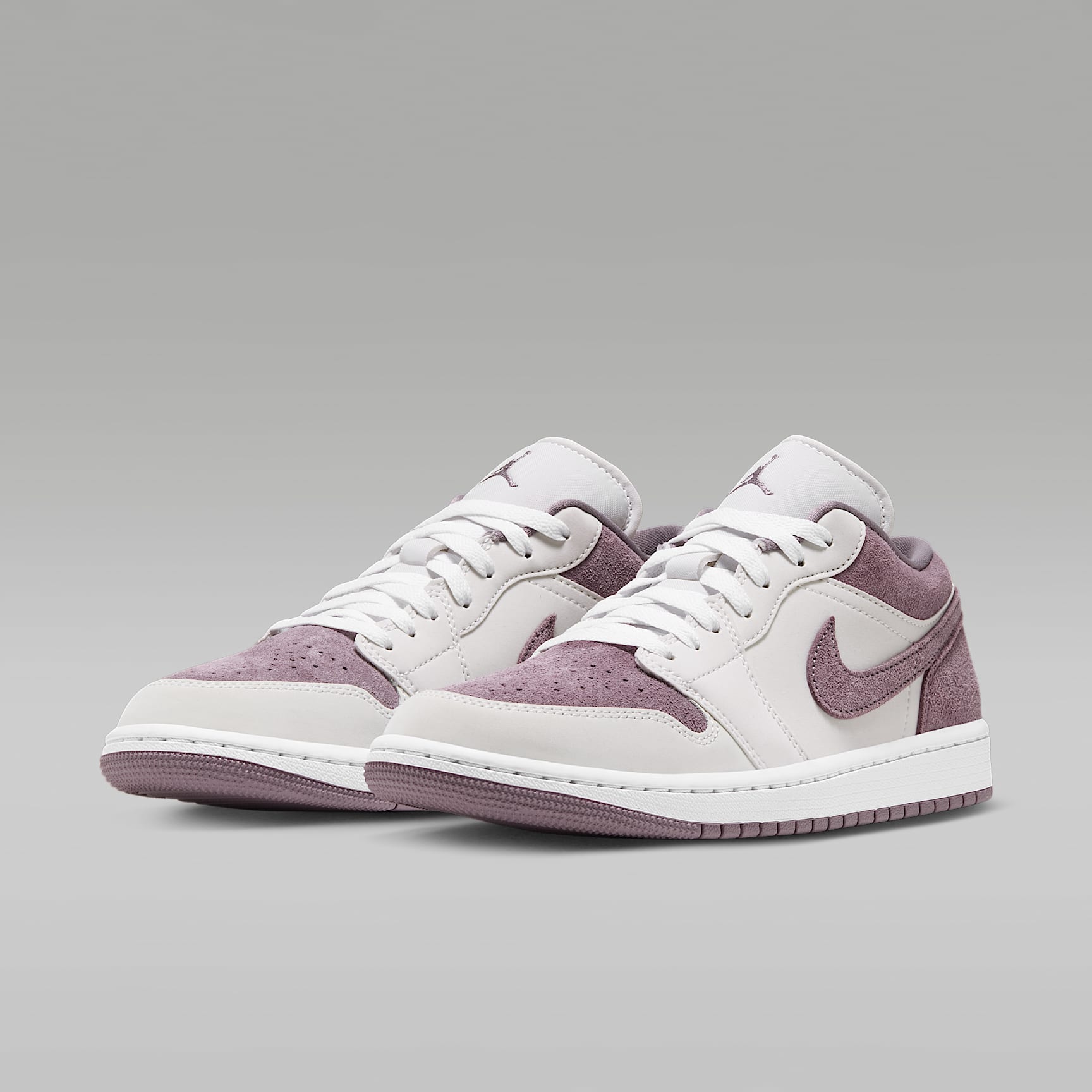 Air Jordan 1 Low Damenschuh – Swan/Purple Smoke/Weiß