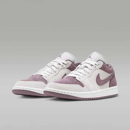 Air Jordan 1 Low Damenschuh – Swan/Purple Smoke/Weiß