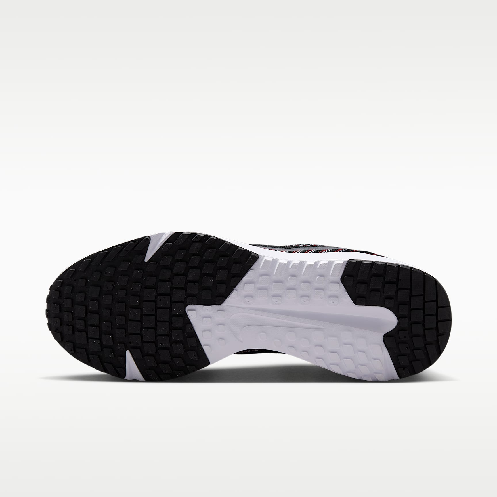 Nike Run Defy Straßenlaufschuh (Herren) – Schwarz/University Red/Weiß/Cool Grey