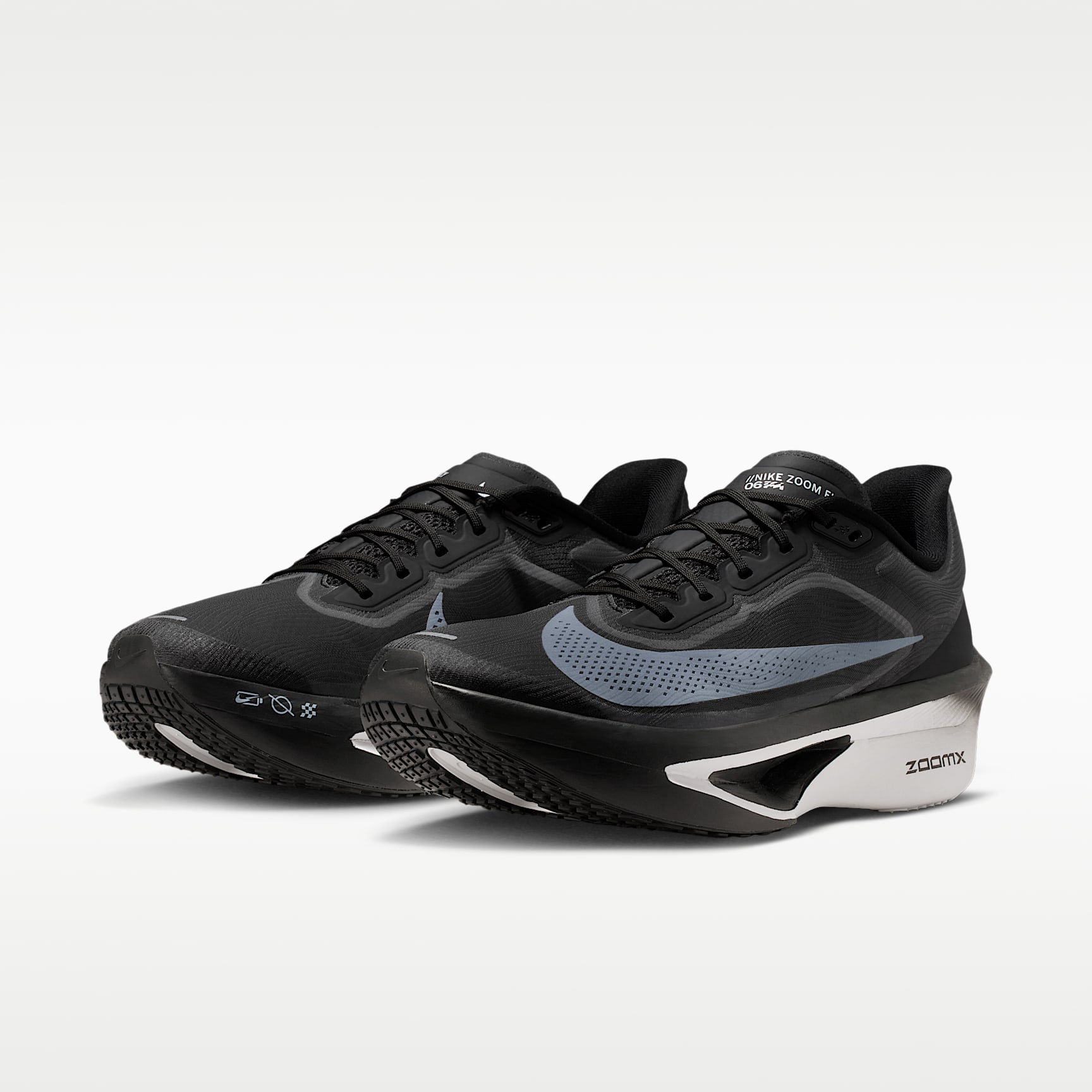 Nike Zoom Fly 6 Straßenlaufschuh für Wettkämpfe (Herren) – Schwarz/Light Smoke Grey/Weiß
