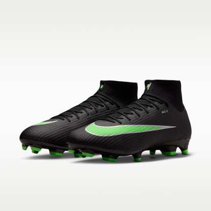 Nike Mercurial Superfly 11 Academy High-Top-Fußballschuh für verschiedene Böden – Schwarz/Schwarz/Illusion Green