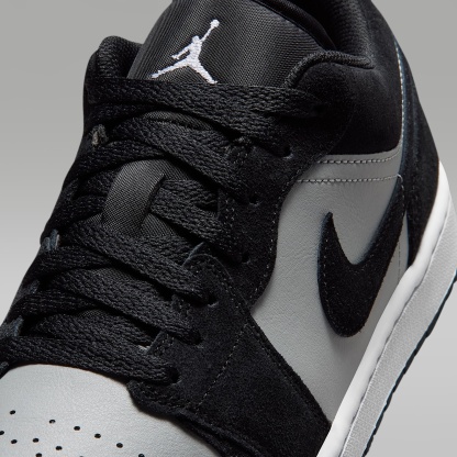 Air Jordan 1 Low Herrenschuh – Schwarz/Light Smoke Grey/Weiß