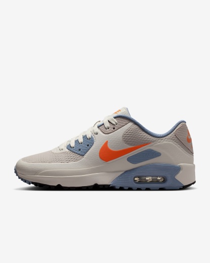 Nike Air Max 90 G Golfschuh – Moon Particle/Light Bone/Ashen Slate/Safety Orange