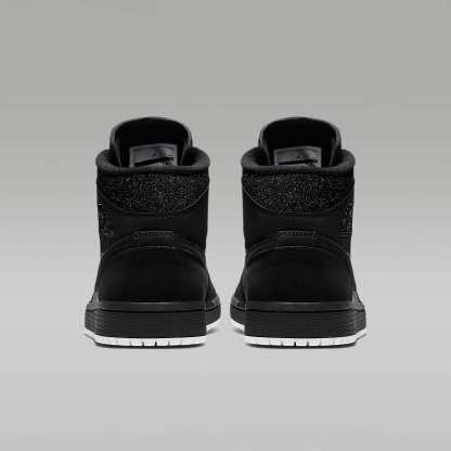 Air Jordan 1 Mid Schuh (Damen) – Schwarz/Weiß/Phantom
