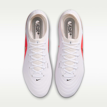 Nike Tiempo Maestro Elite Low Top Fußballschuh für weichen Rasen – Weiß/Bright Crimson/Blur