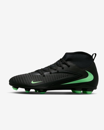 Nike Phantom 6 High Club Fußballschuh für verschiedene Böden – Schwarz/Schwarz/Illusion Green