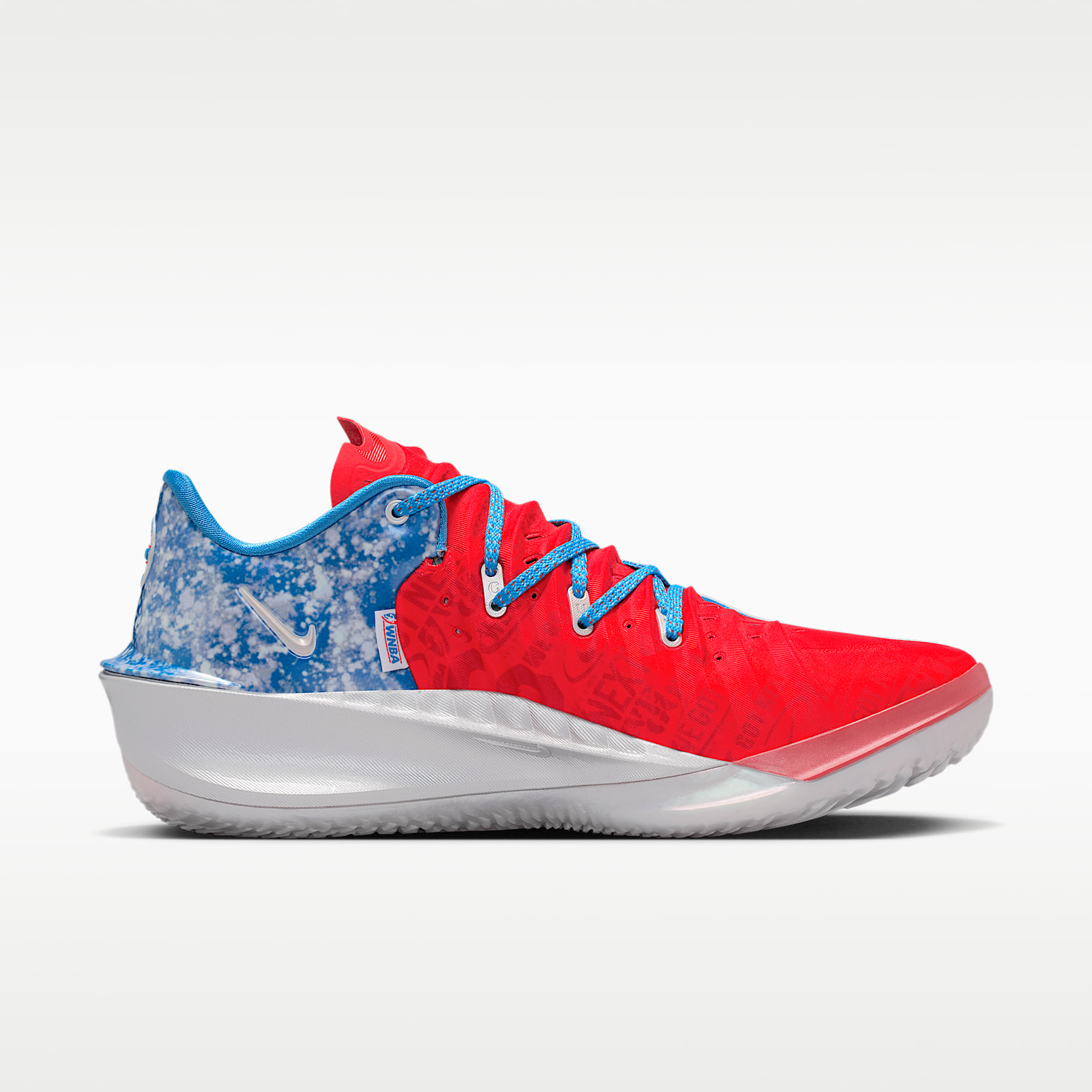 Nike G.T. Cut 4 "WNBA 30th" Basketballschuh – Light Photo Blue/Metallic Silver/Weiß/Action Red