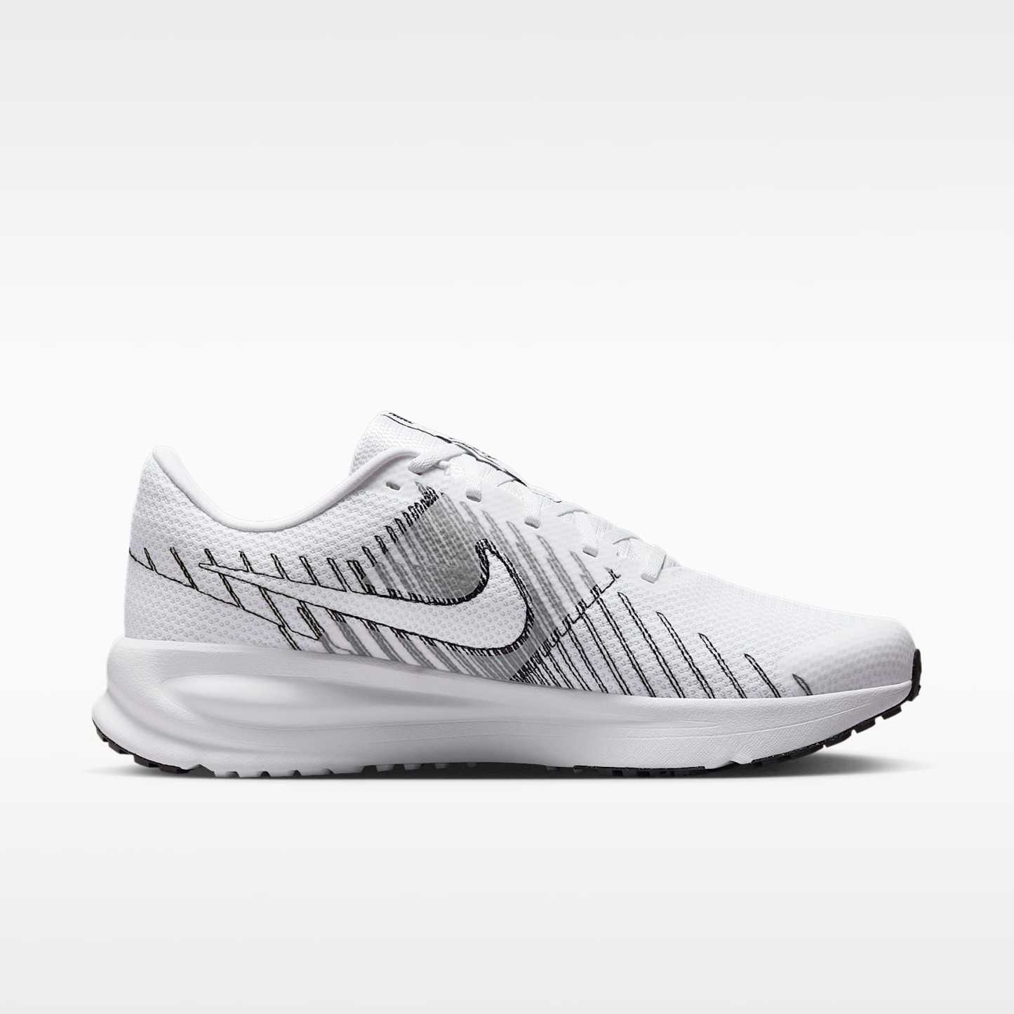 Nike Run Defy Straßenlaufschuh (Herren) – Weiß/Schwarz