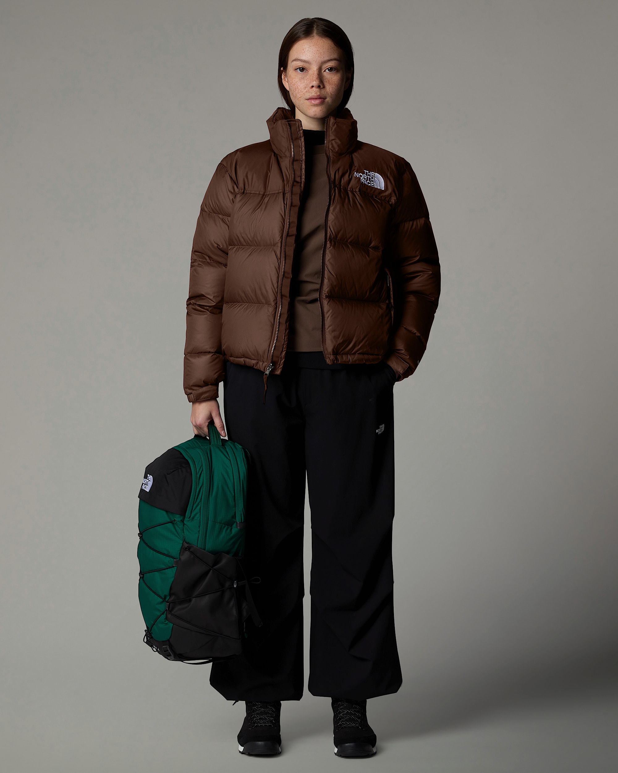 1996 Retro Nuptse Jacke für Damen – Smokey Brown