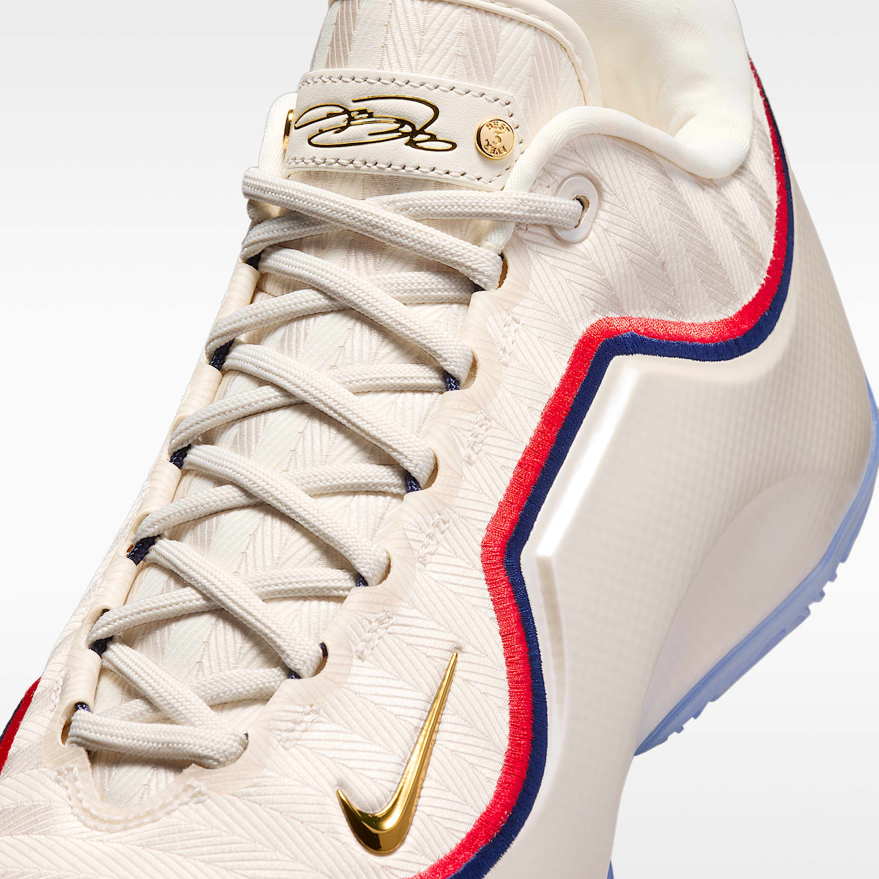 LeBron XXIII "Old Glory" Basketballschuh – Pale Ivory/University Red/Midnight Navy/Metallic Gold