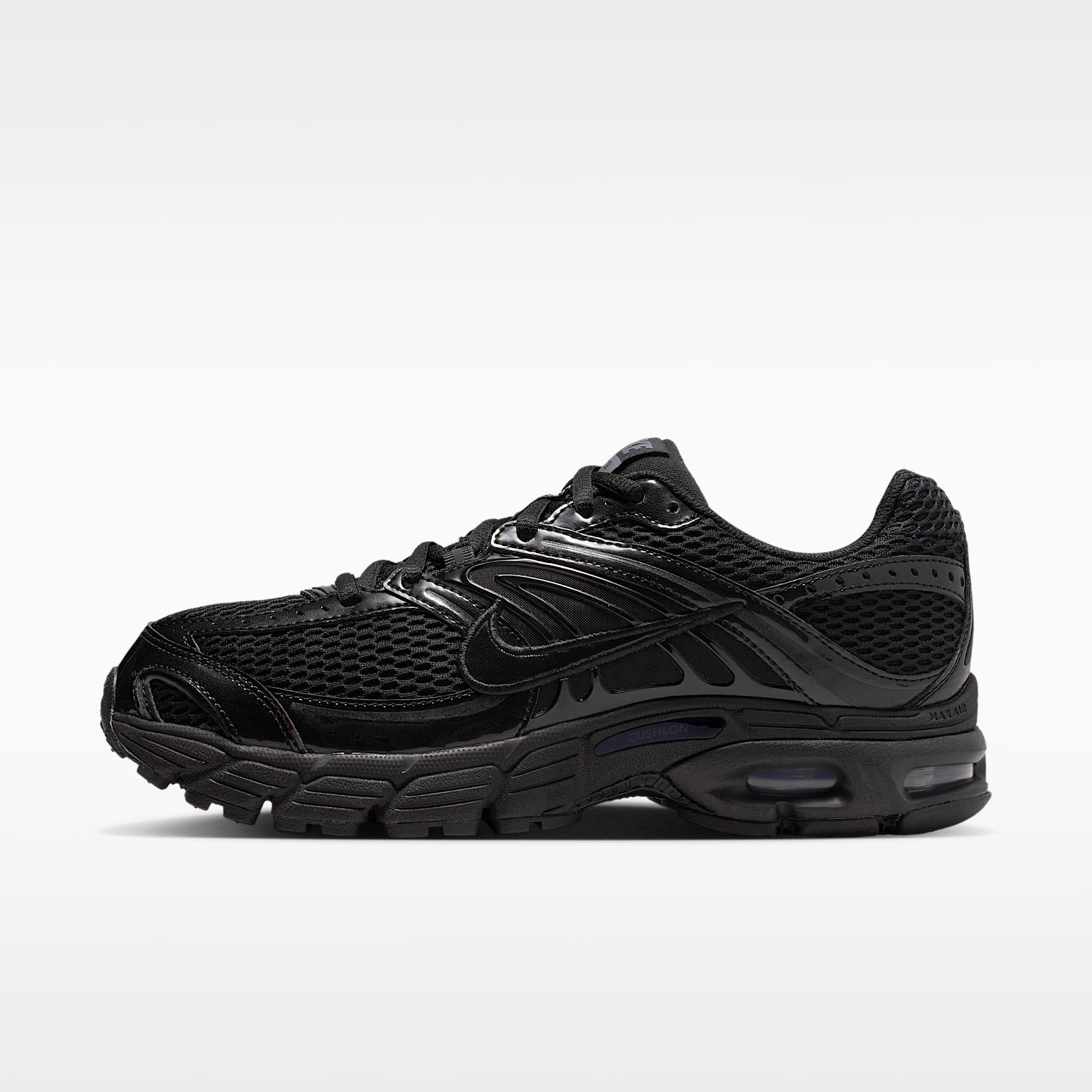 Nike Air Max Moto 2K Schuh mit reflektierenden Akzenten (Damen) – Schwarz/Iron Grey/Metallic Silver/Schwarz