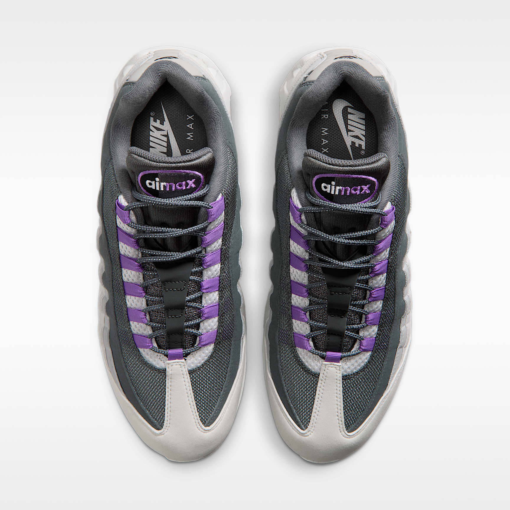 Nike Air Max 95 Big Bubble "OG" Schuh (Herren) – Photon Dust/Dark Grey/Grey Fog/Bright Violet