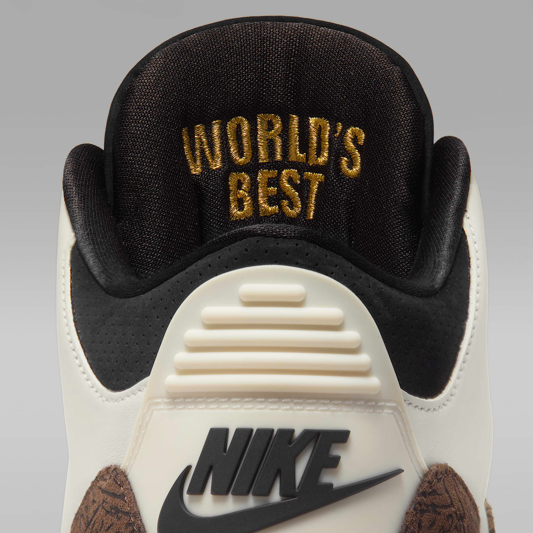 Air Jordan 3 "World's Best" Schuh (Herren) – Sail/University Red/Pale Ivory/Schwarz