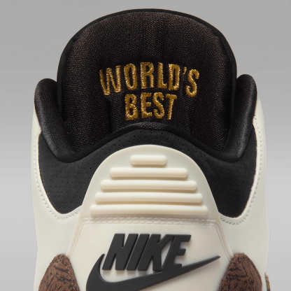 Air Jordan 3 "World's Best" Schuh (Herren) – Sail/University Red/Pale Ivory/Schwarz