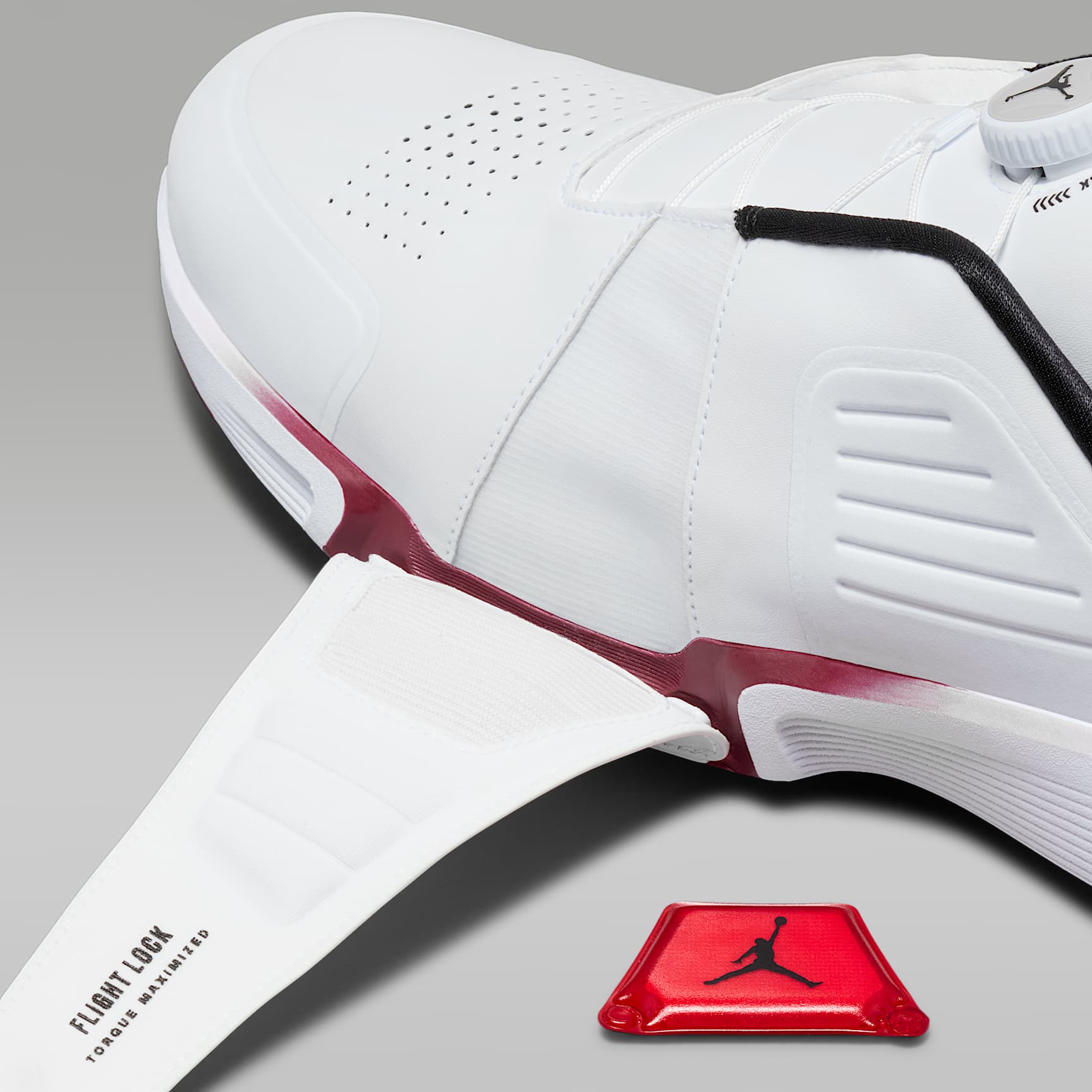 Jordan Air Rev Golfschuh – Weiß/Team Red/Schwarz
