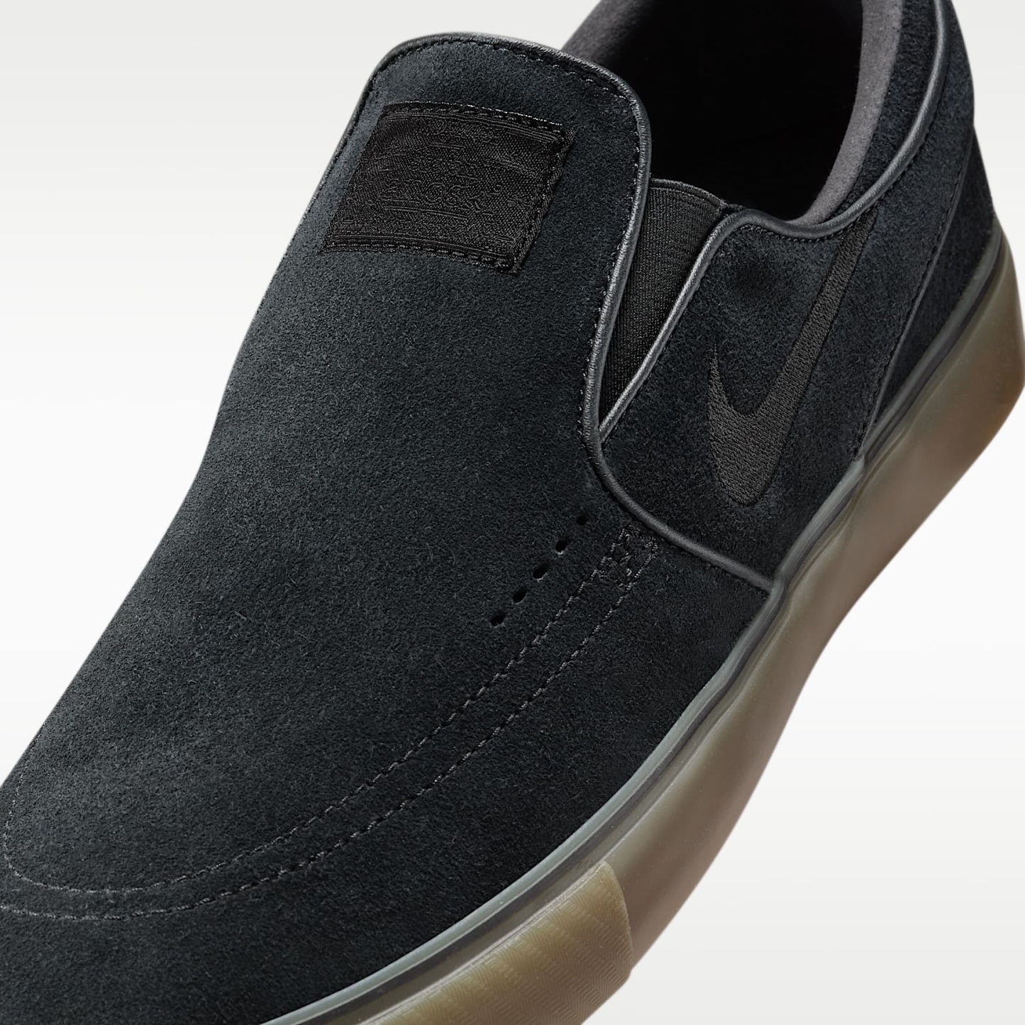 Nike SB Janoski+ Slip Skateboardschuh – Schwarz/Schwarz/Gum Light Brown/Schwarz
