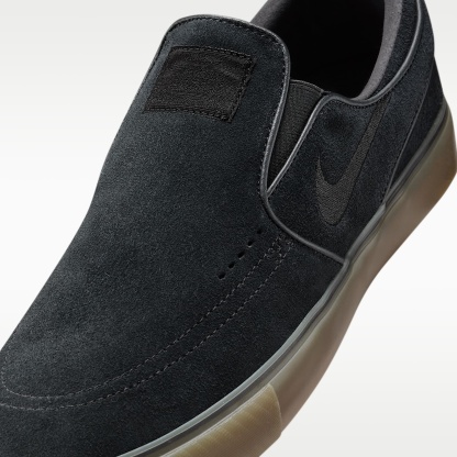 Nike SB Janoski+ Slip Skateboardschuh – Schwarz/Schwarz/Gum Light Brown/Schwarz