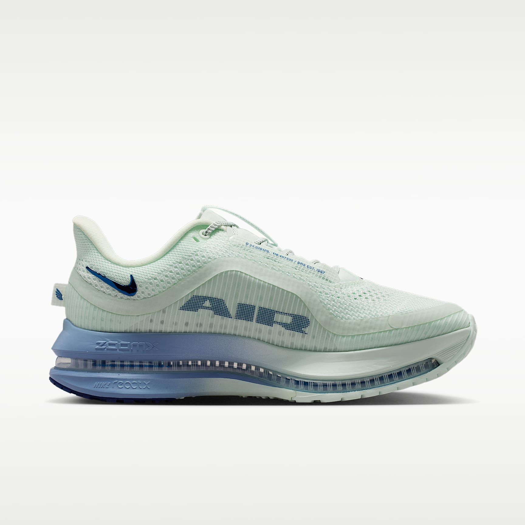 Nike Pegasus Premium Straßenlaufschuh (Damen) – Barely Green/Work Blue/Football Grey/Blue Void