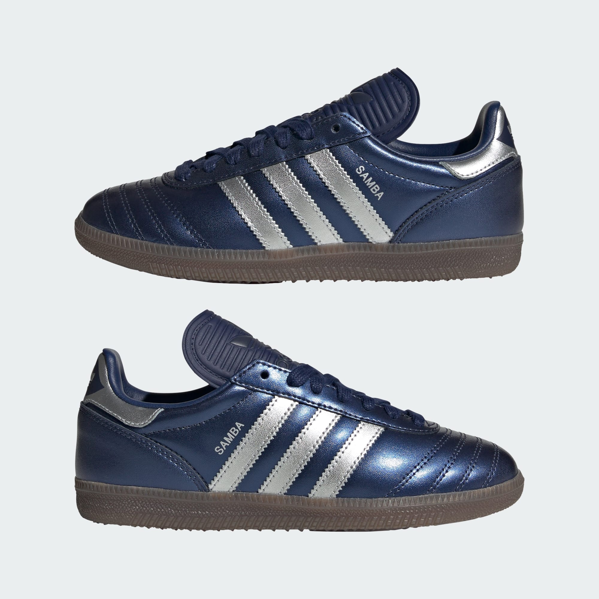 SAMBA JP SCHUH – Dark Blue / Silver Metallic / Gum – KI0540