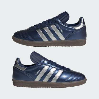 SAMBA JP SCHUH – Dark Blue / Silver Metallic / Gum – KI0540