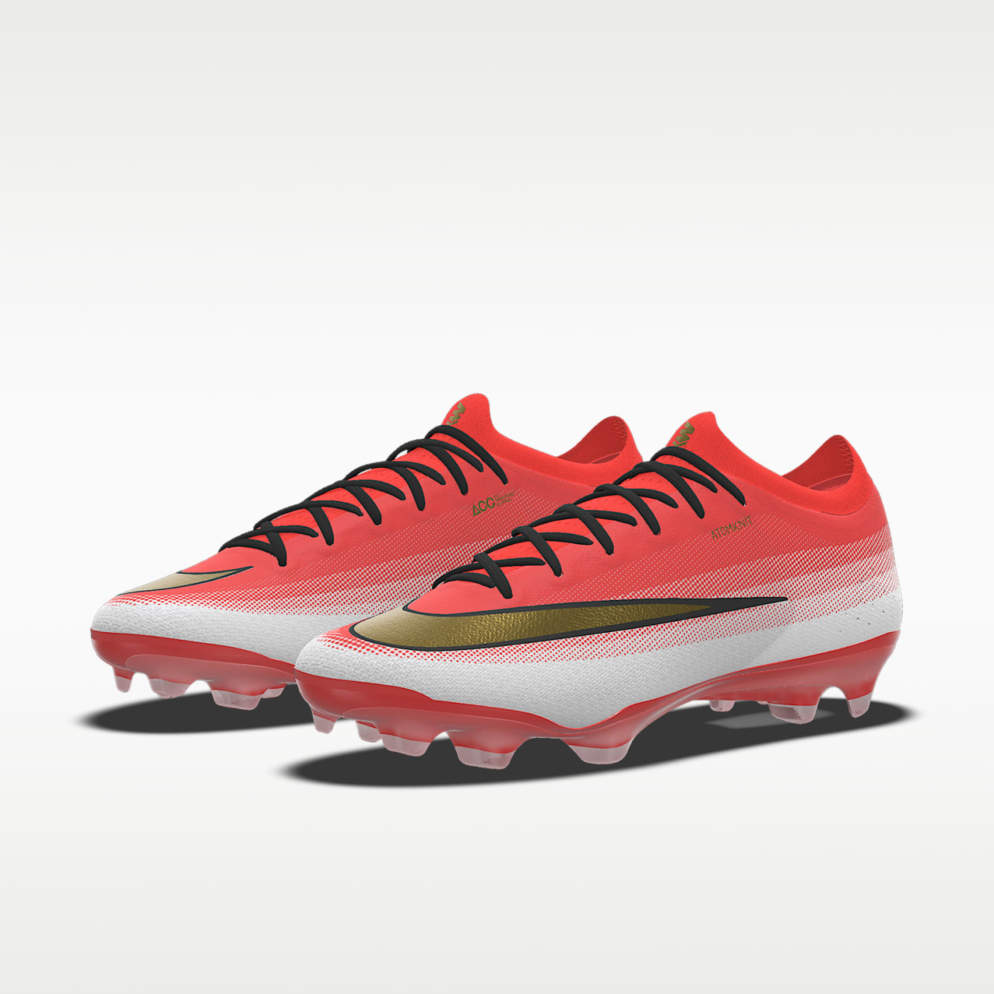 Nike Mercurial Vapor 17 Elite By You personalisierbarer Low-Top-Fußballschuh für normalen Rasen – Bright Crimson/Weiß [3389900446]