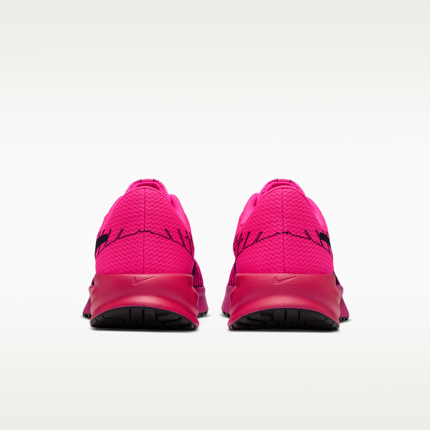 Nike Run Defy Straßenlaufschuh (Damen) – Hyper Pink/Fuchsia Blast/Laser Crimson/Schwarz
