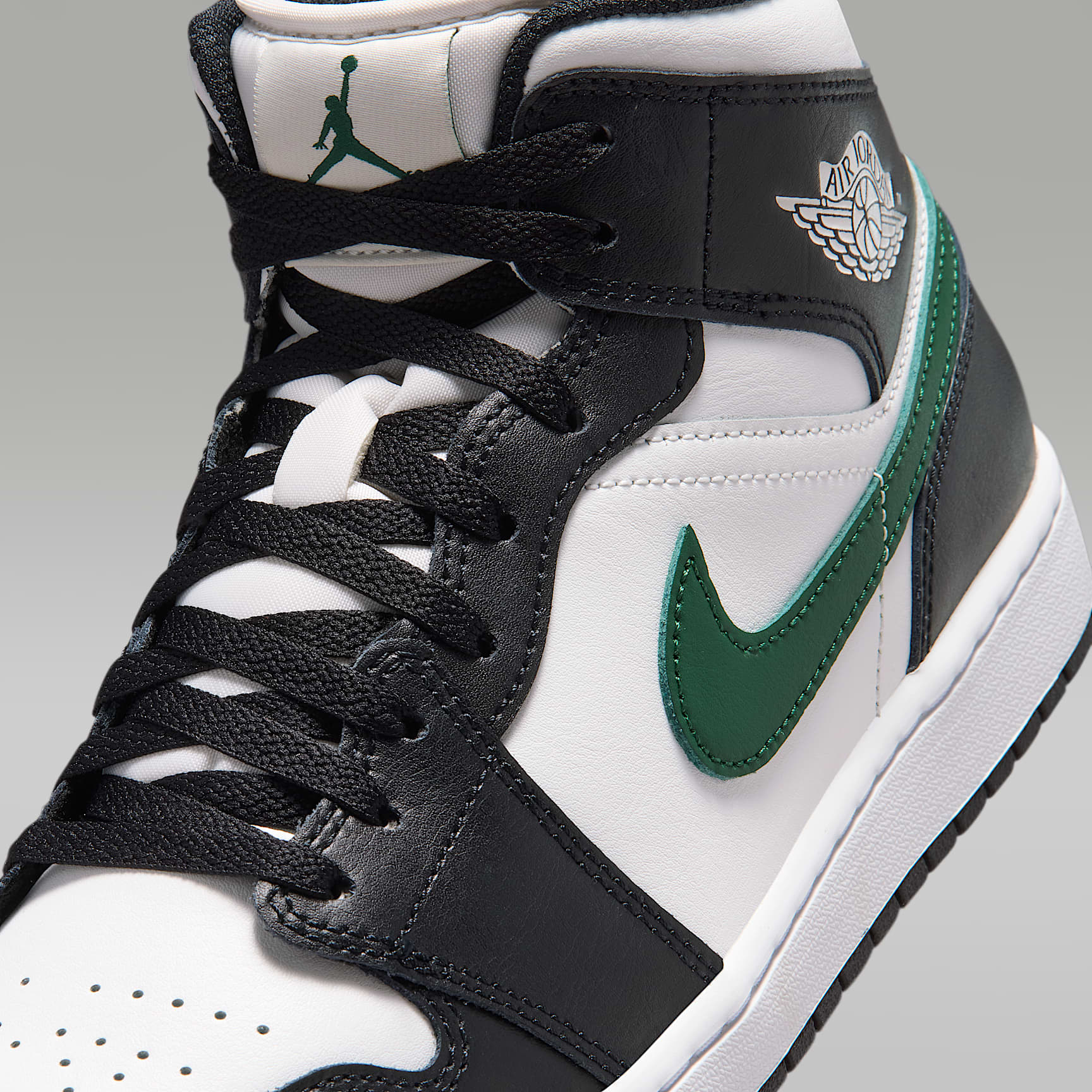 Air Jordan 1 Mid Herrenschuh – Schwarz/Gorge Green/Summit White