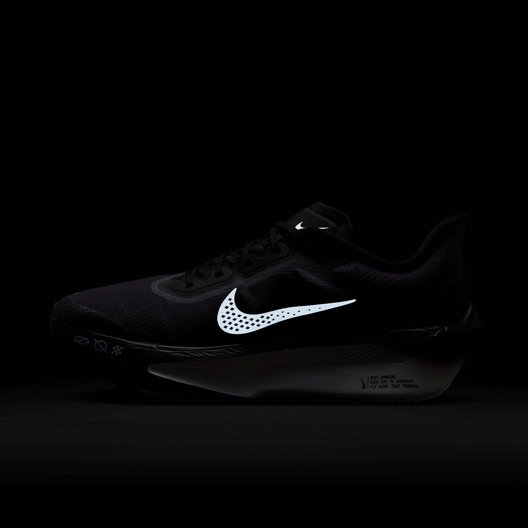 Nike Zoom Fly 6 Straßenlaufschuh für Wettkämpfe (Herren) – Schwarz/Light Smoke Grey/Weiß
